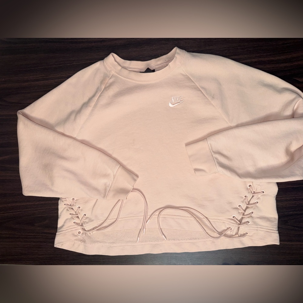 Nike Light Pink Cropped Crewneck